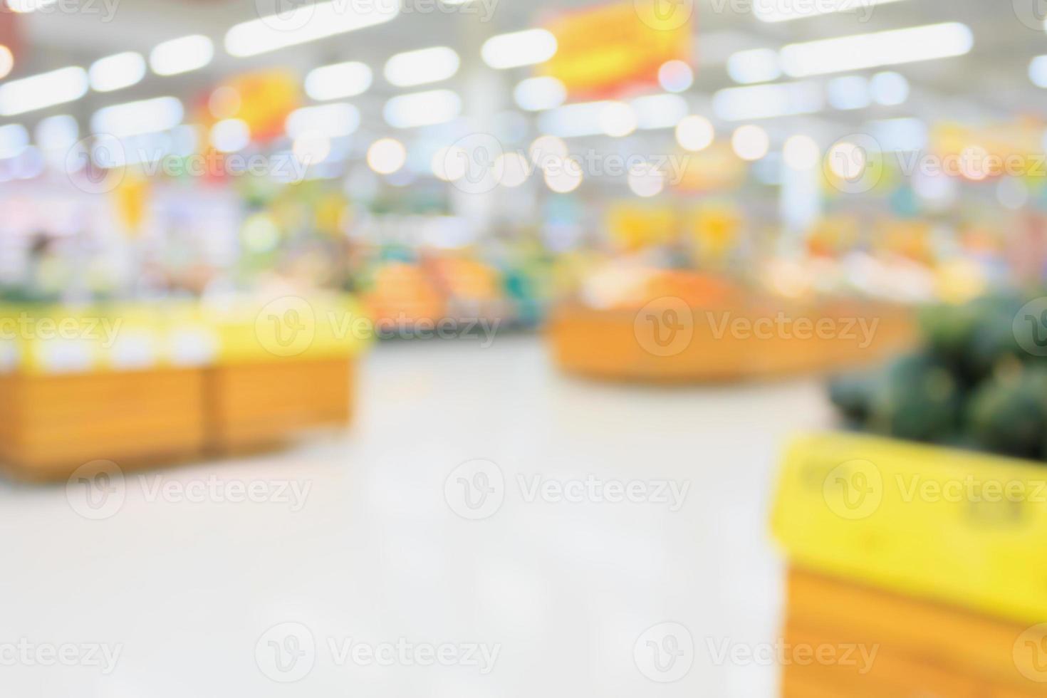 Supermarché arrière-plan flou avec bokeh photo