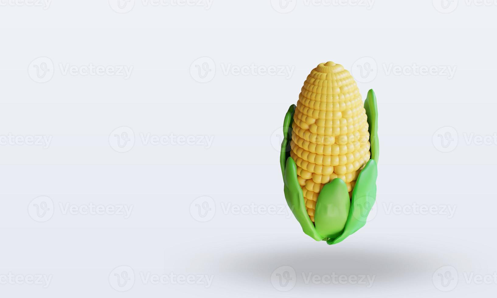 vue de dessus de rendu de maïs végétal 3d photo