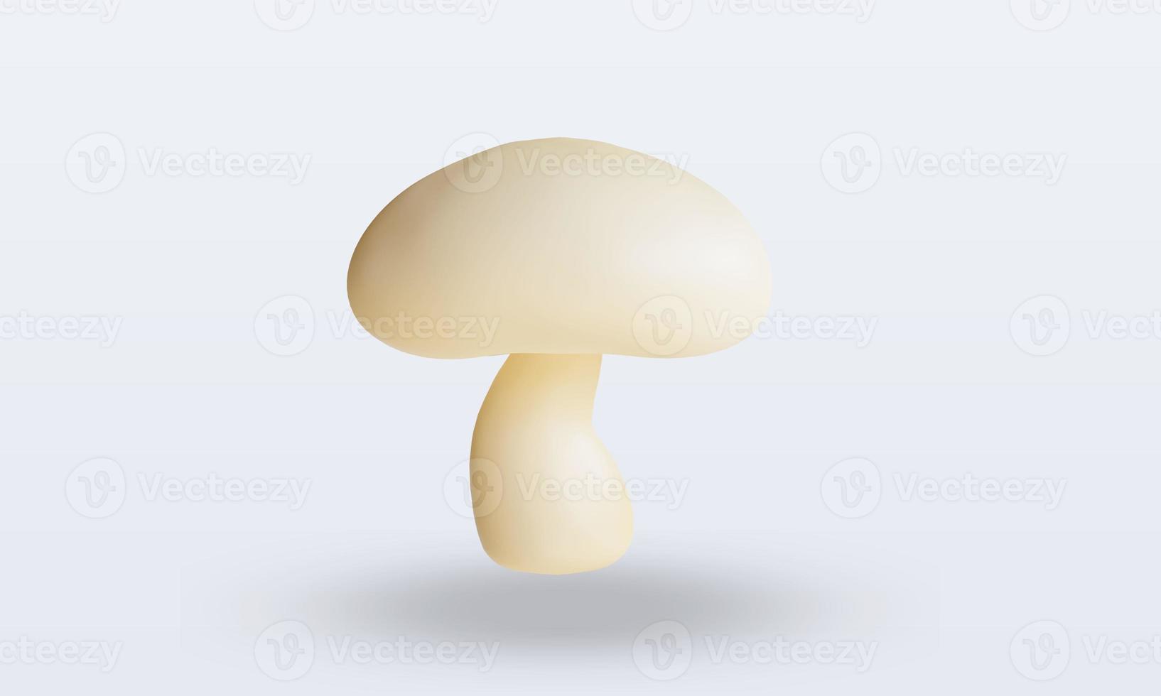 vue de face de rendu de champignon végétal 3d photo