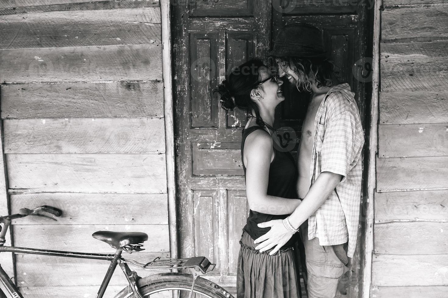 gars et la fille à la maison photo