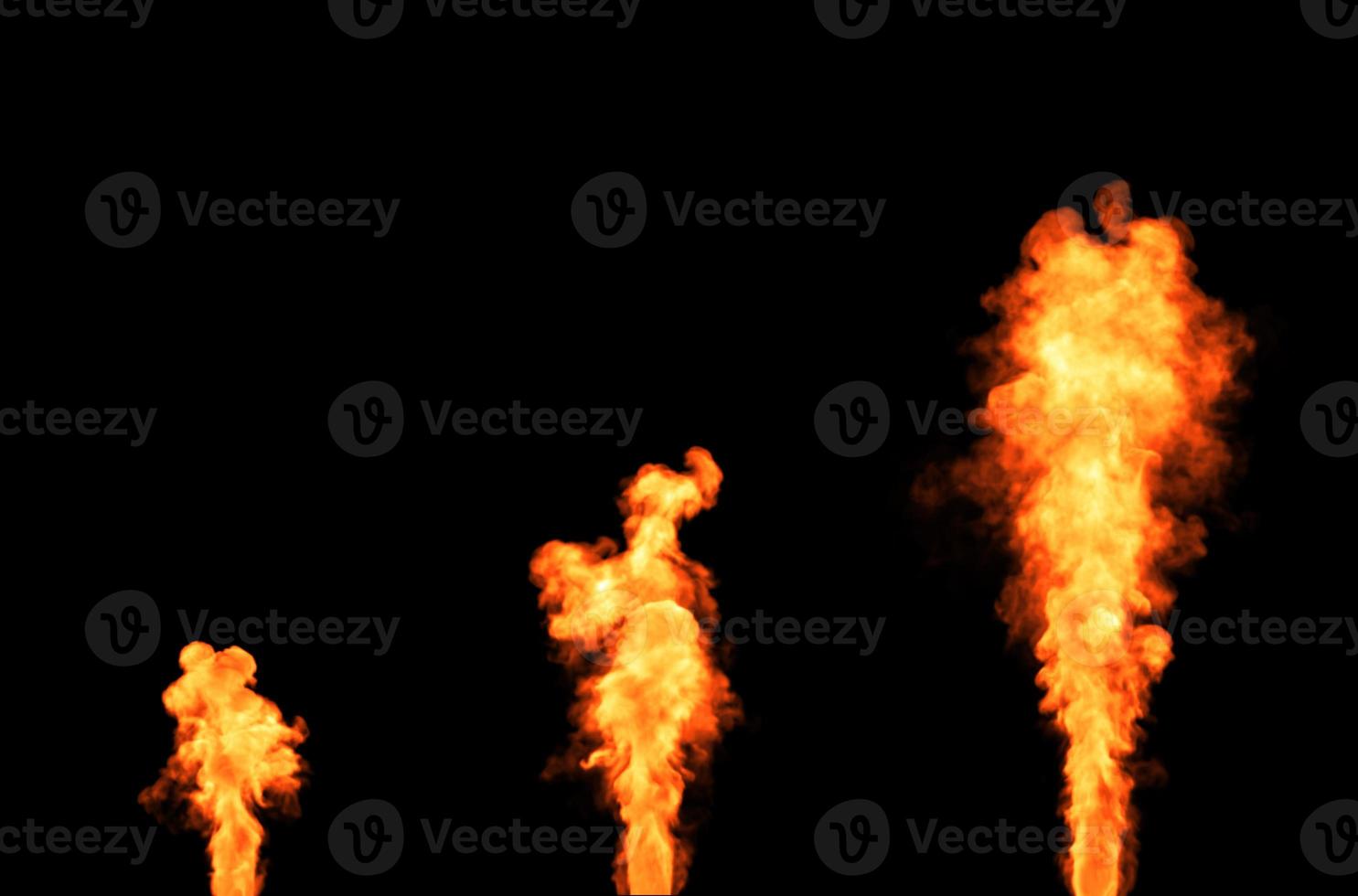 conception de feu sur fond noir. fermer. Illustration 3D. photo