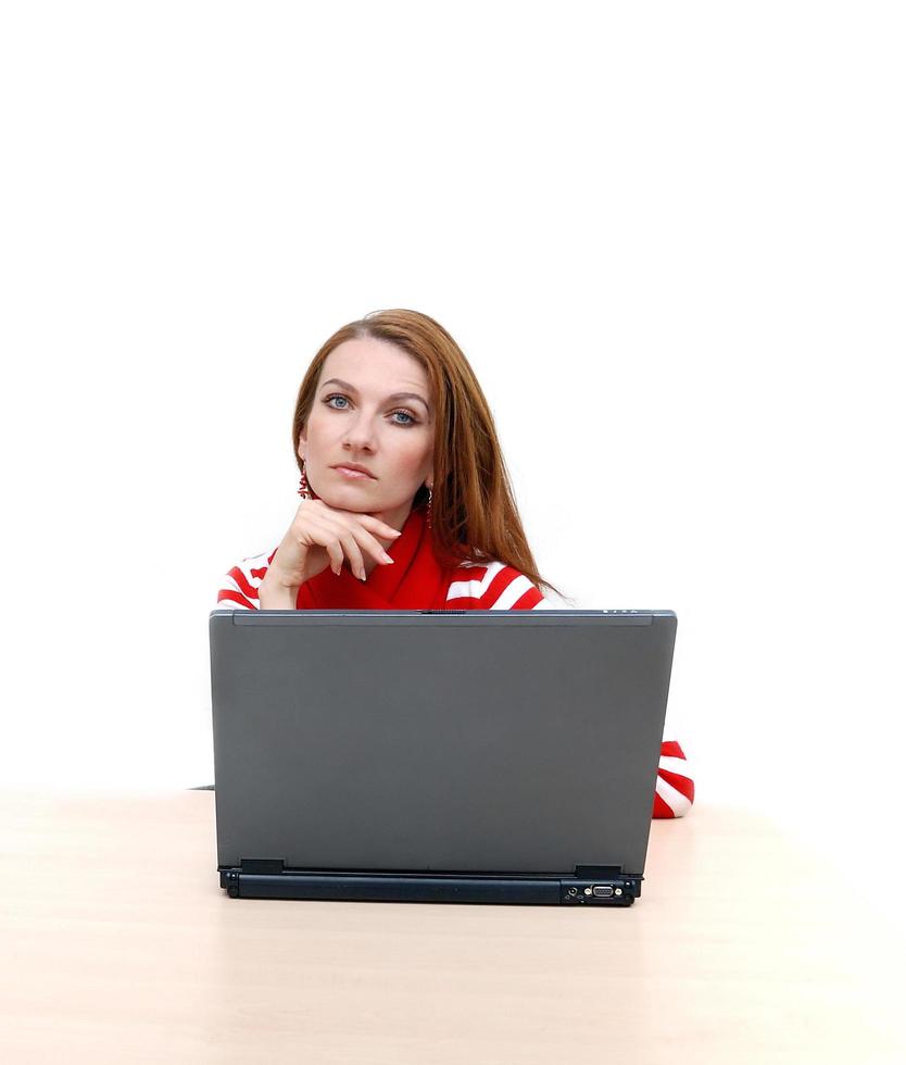 femme d'affaires en rouge... photo