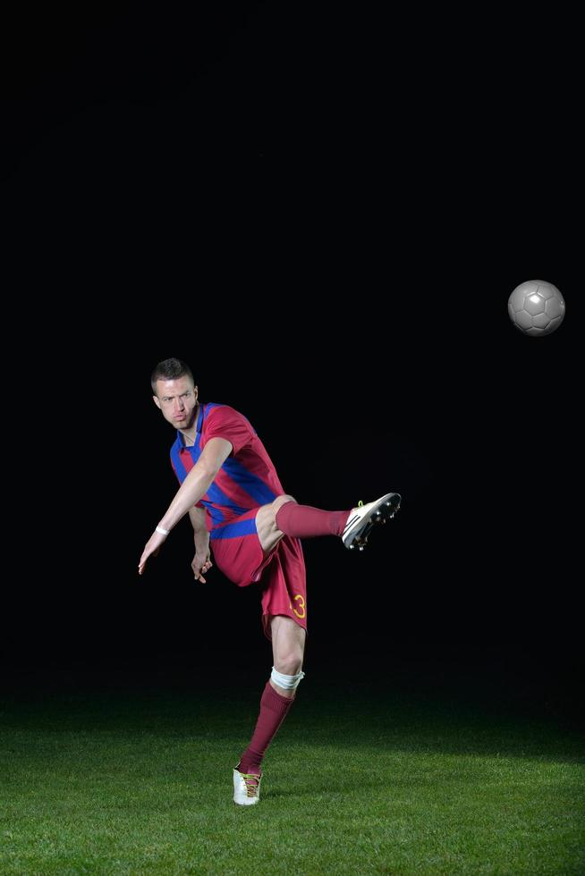 vue de joueur de football photo