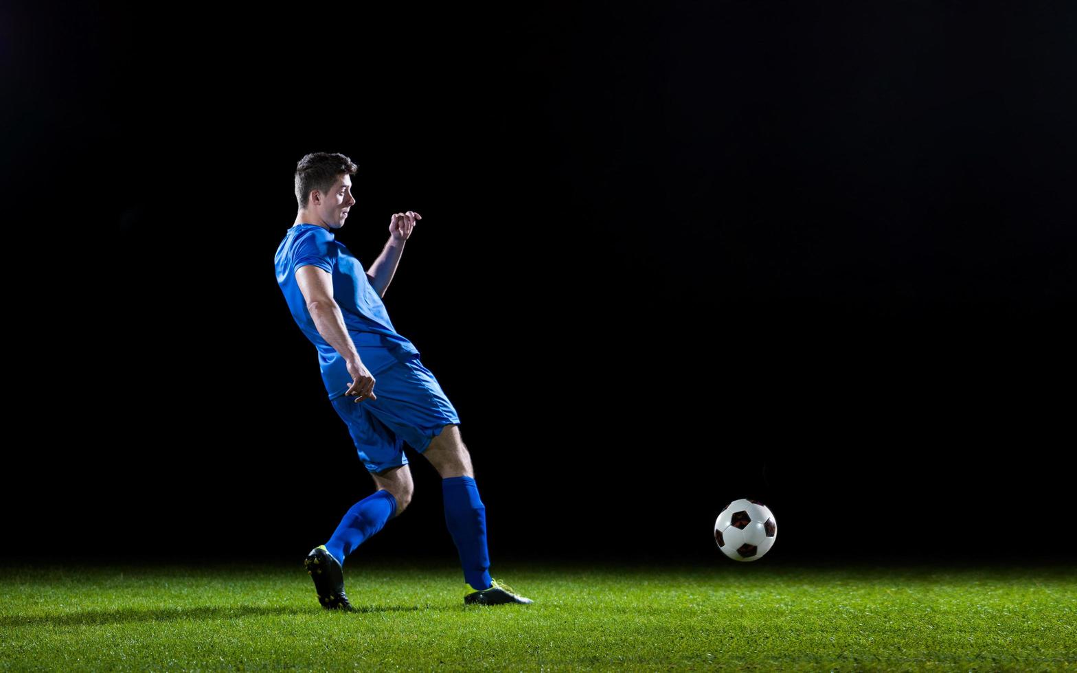 vue de joueur de football photo