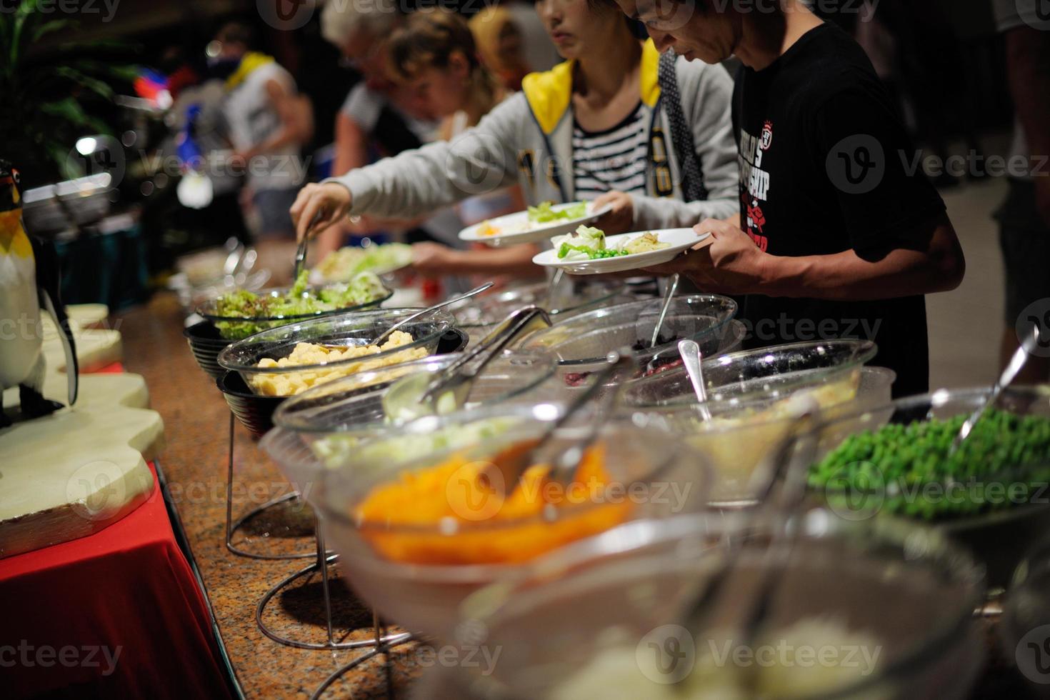 vue de la nourriture sous forme de buffet photo