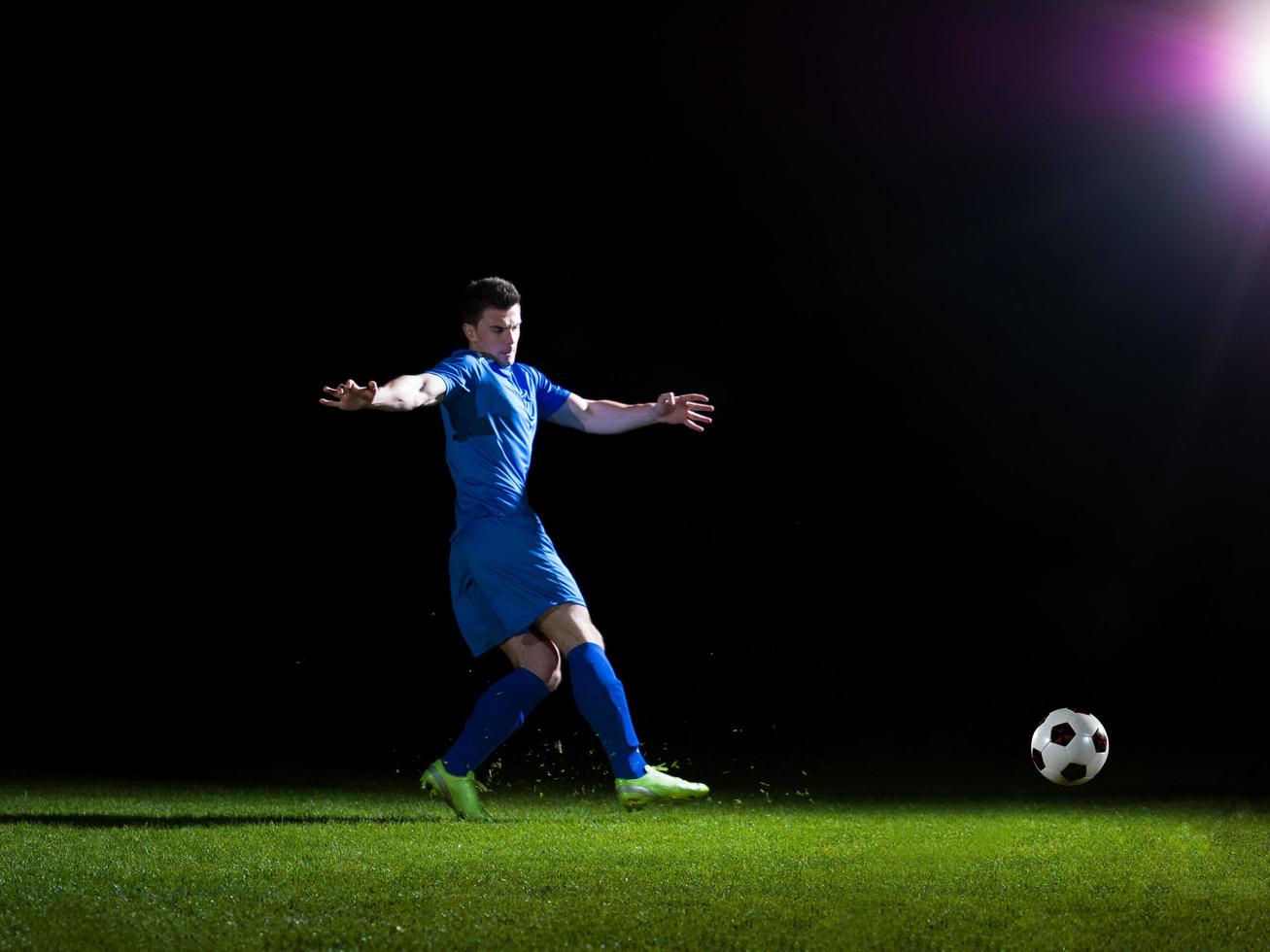 vue de joueur de football photo