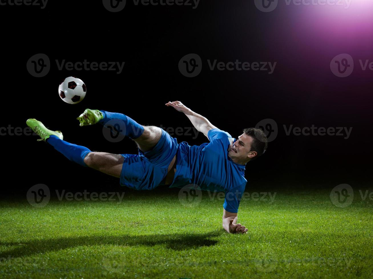 vue de joueur de football photo