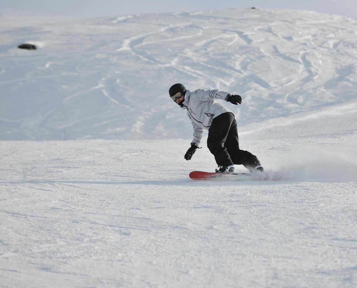 skier maintenant pendant la saison d'hiver photo