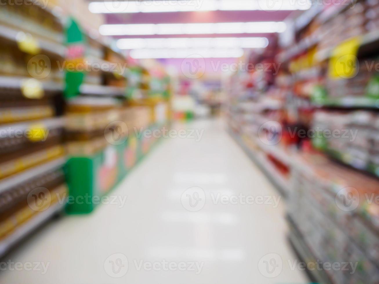 supermarché avec arrière-plan flou défocalisé abstrait photo