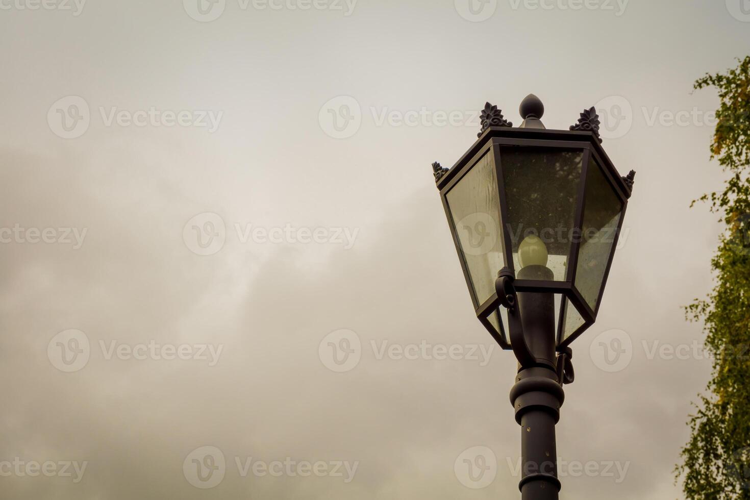 lampadaire dans le parc photo