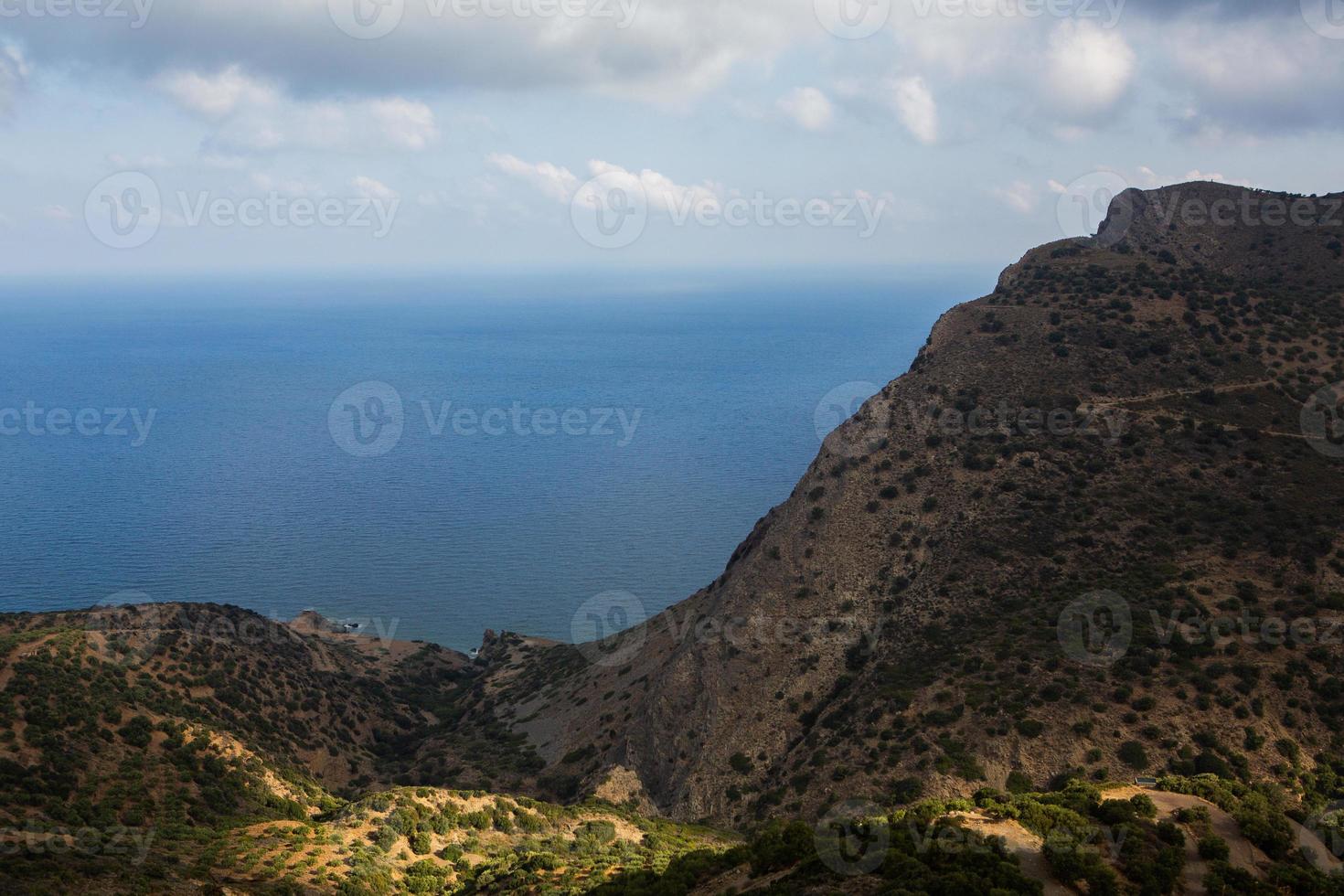 belle photo de paysage de l'île de crète, grèce. nature estivale de crète. chill tourisme de la mer méditerranée