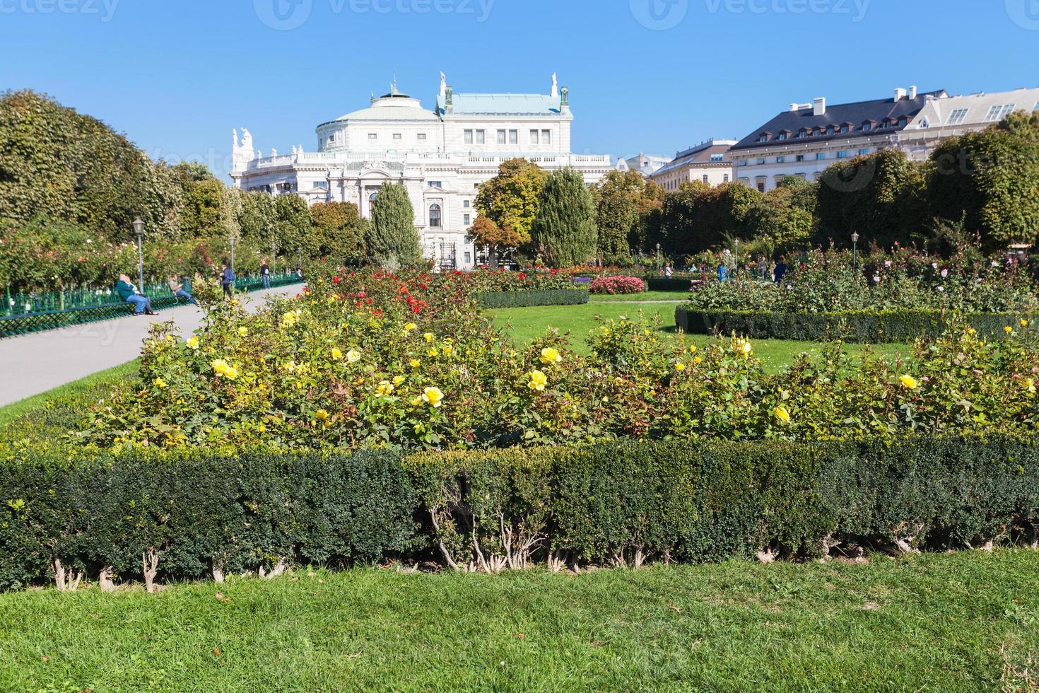 parc volksgarten et bâtiment burgtheater, vienne photo