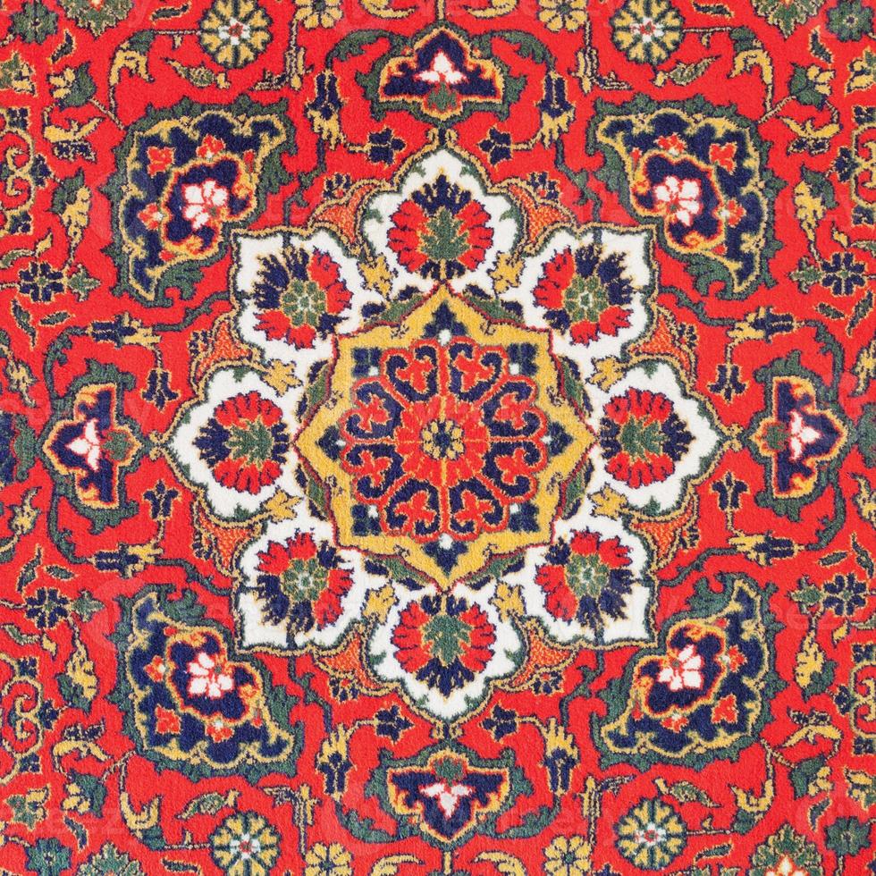 ornement de tapis d'Asie centrale photo
