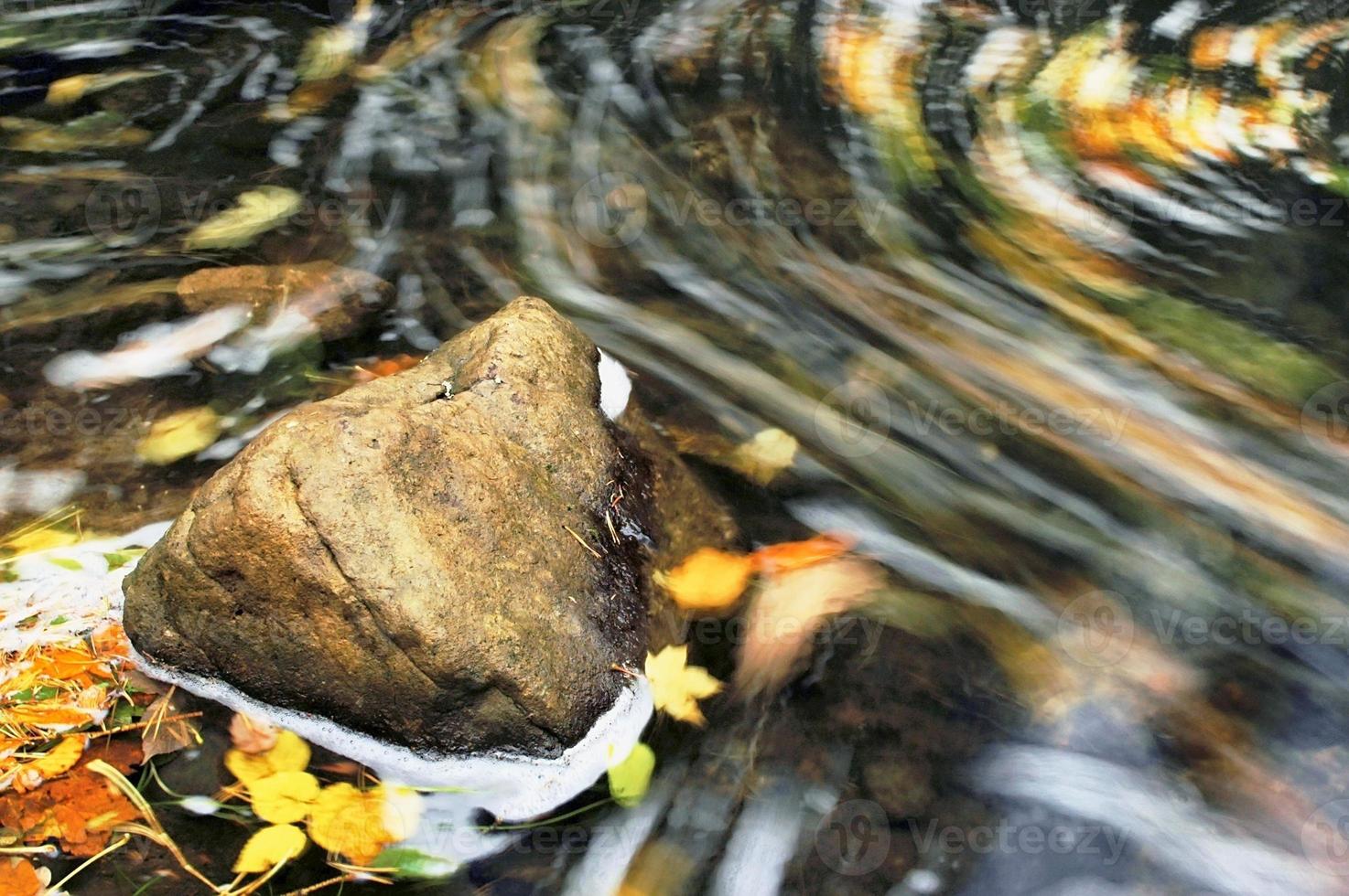 pierre dans l'eau photo