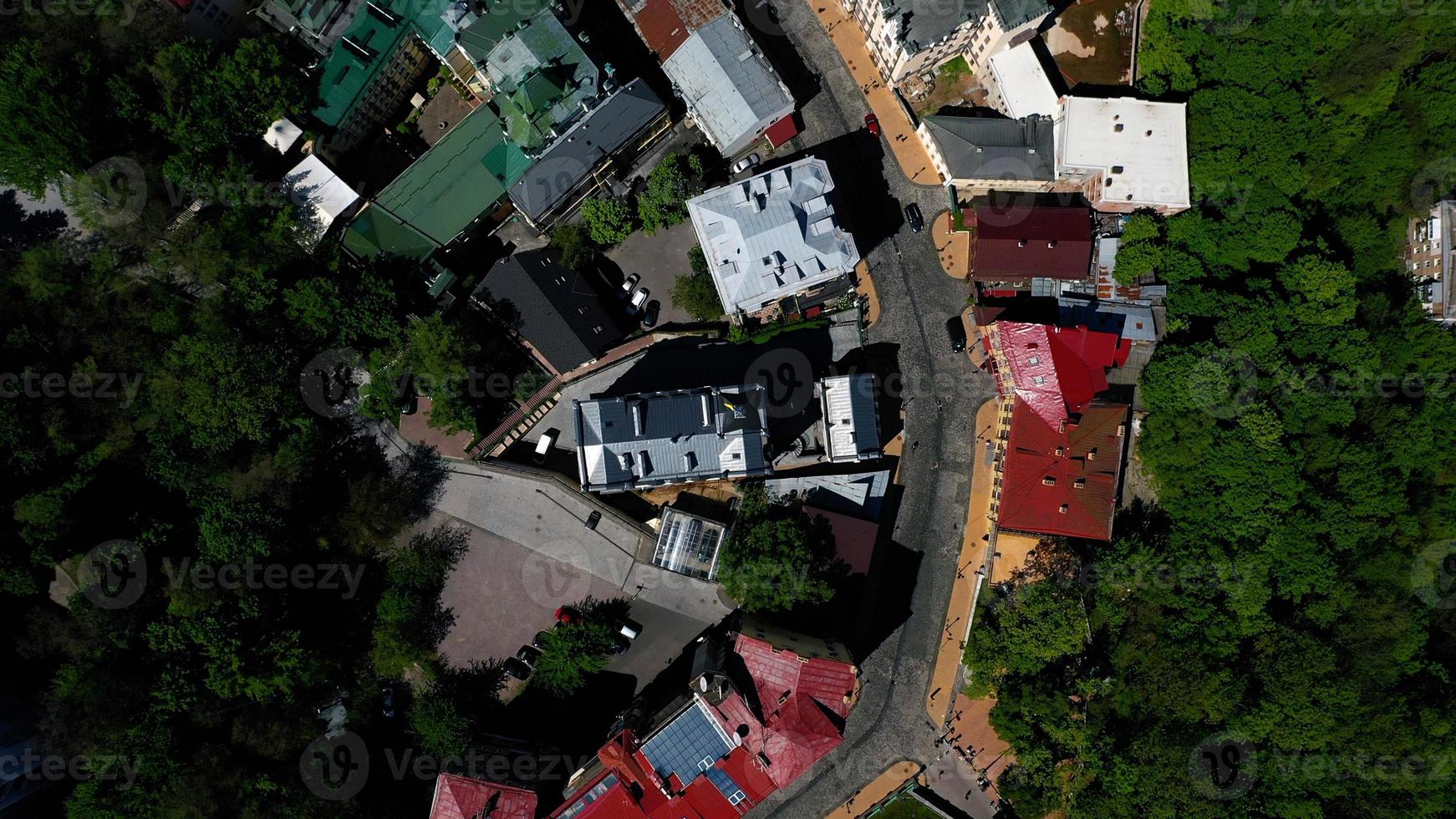 vue aérienne de la place sofia et de la place mykhailivska photo