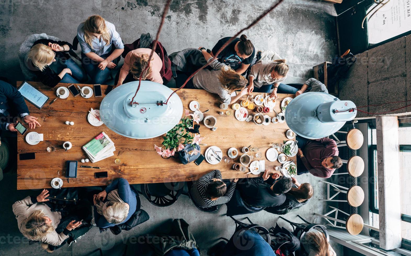 le café vue de dessus photo