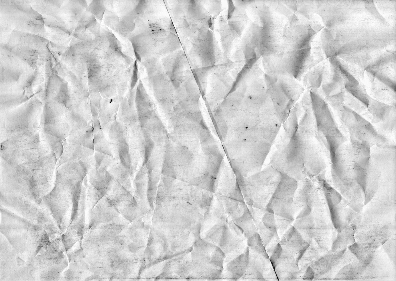 papier blanc sale, froissé, froissé, arrière-plan abstrait, grunge, rayures et texture en détresse photo