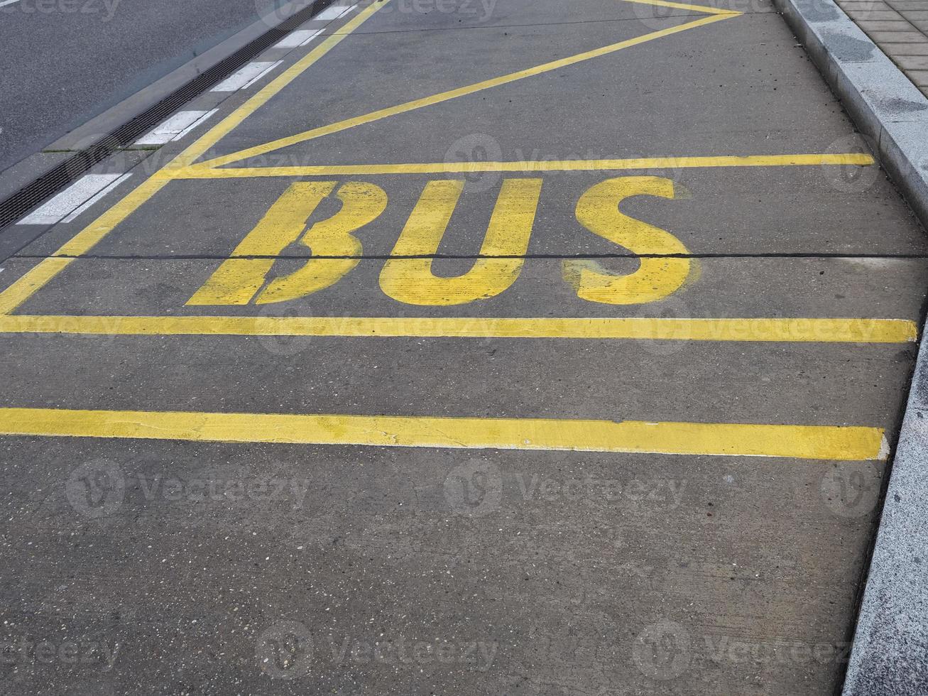 panneau d'arrêt de bus photo