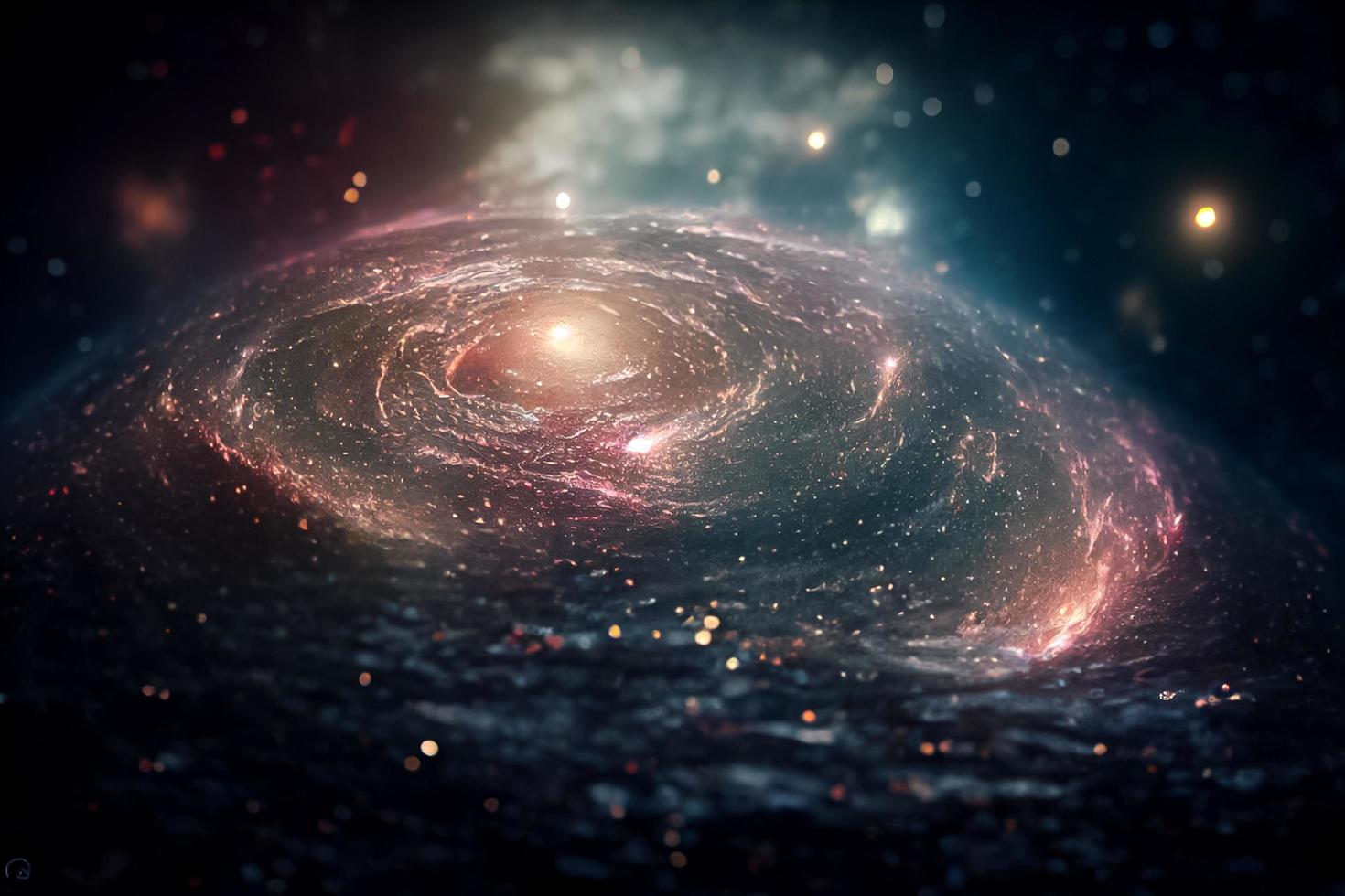 nébuleuse milkyway et galaxies dans l'espace 3d photo