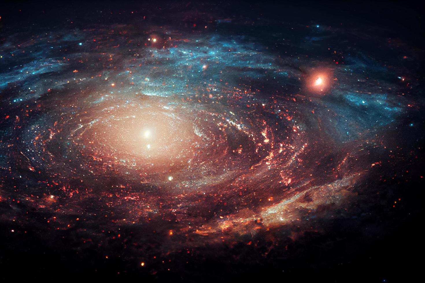 nébuleuse milkyway et galaxies dans l'espace 3d photo