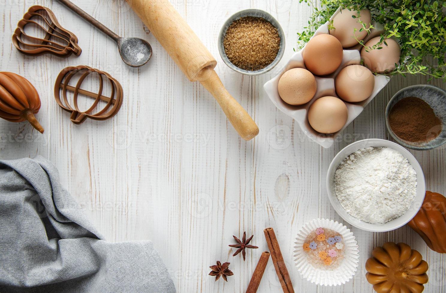 préparation de la pâte pour la cuisson photo