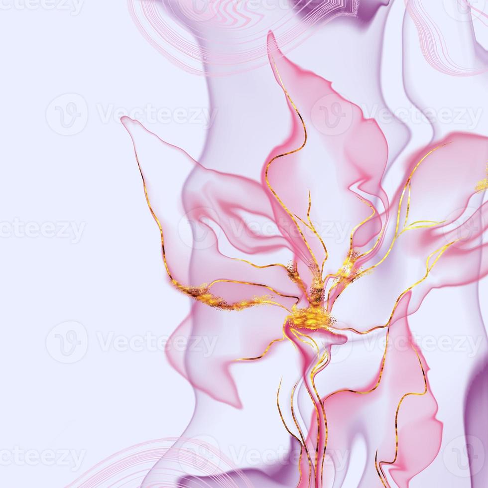 illustration florale abstraite. dessiné à la main photo