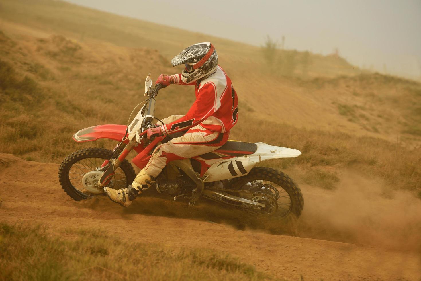 vue sur le vélo de motocross photo