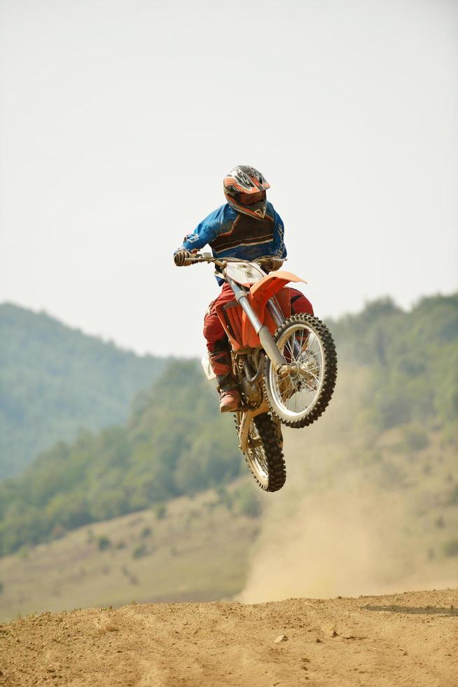 vue sur le vélo de motocross photo