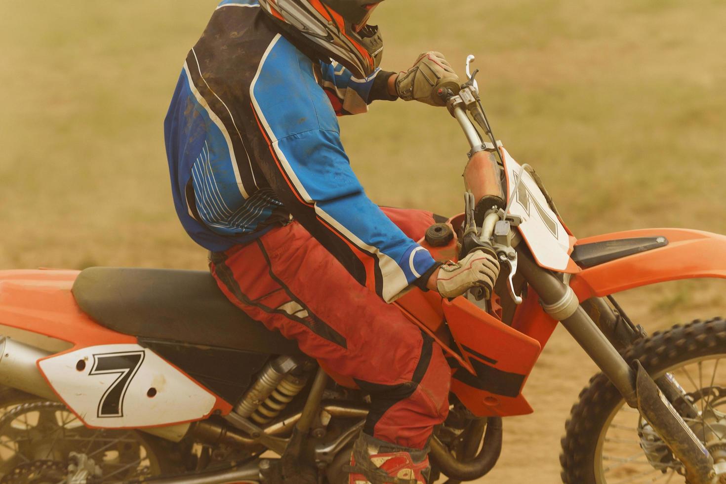 vue sur le vélo de motocross photo