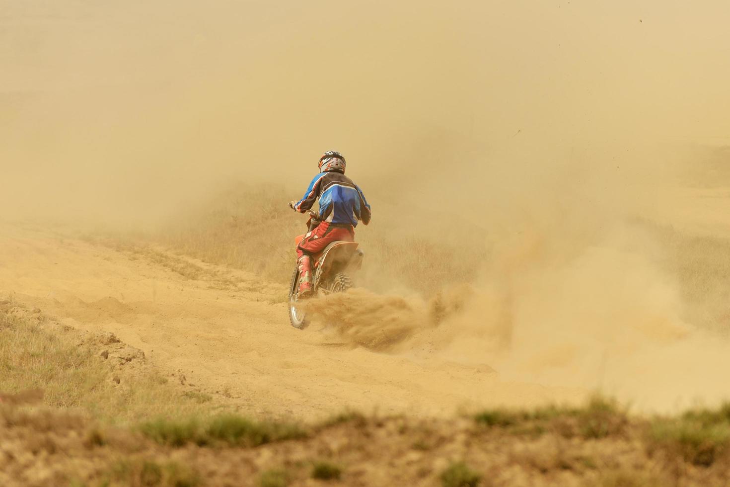 vue sur le vélo de motocross photo