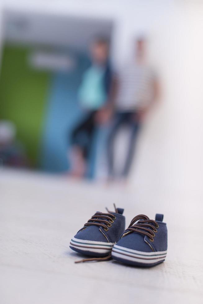 paire de chaussures bébé bleues photo