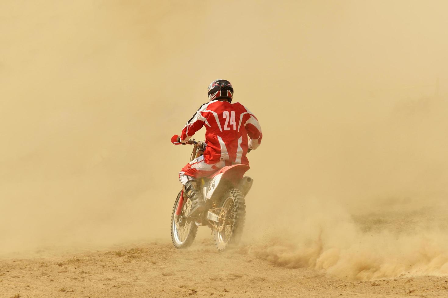 vue sur le vélo de motocross photo