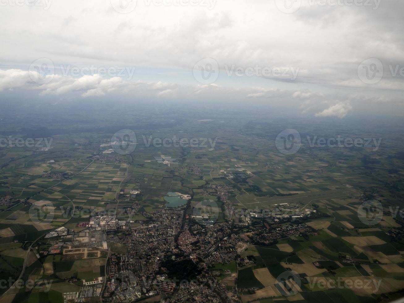 munchen bavière allemagne paysage aérien de l'avion photo