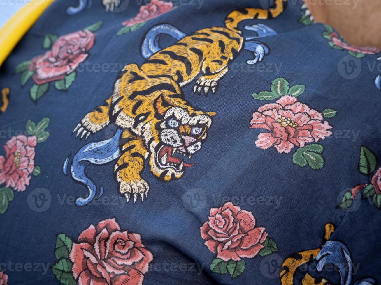détail de tissu indien de style oriental photo