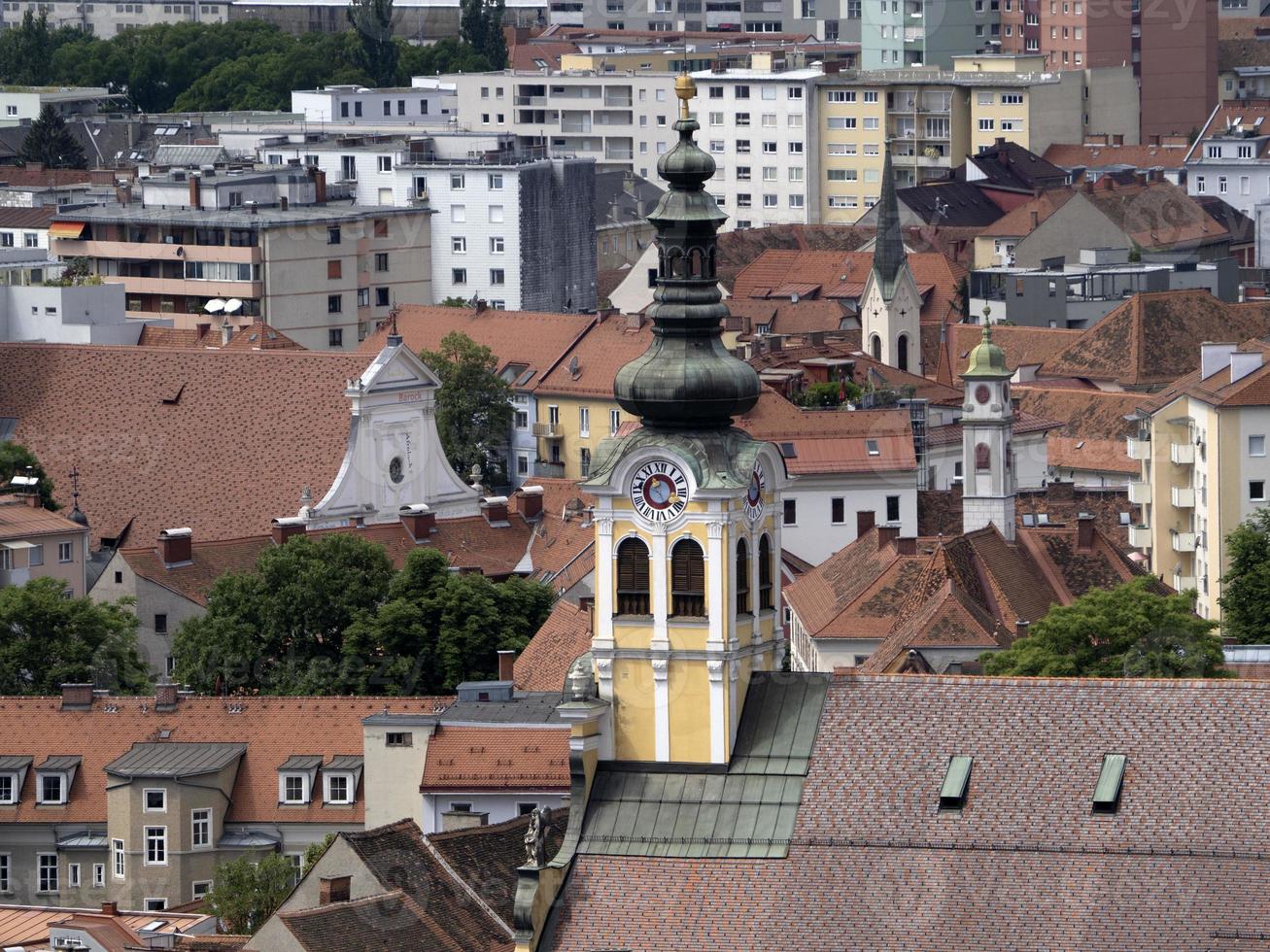 Graz autriche toits détails tuiles photo