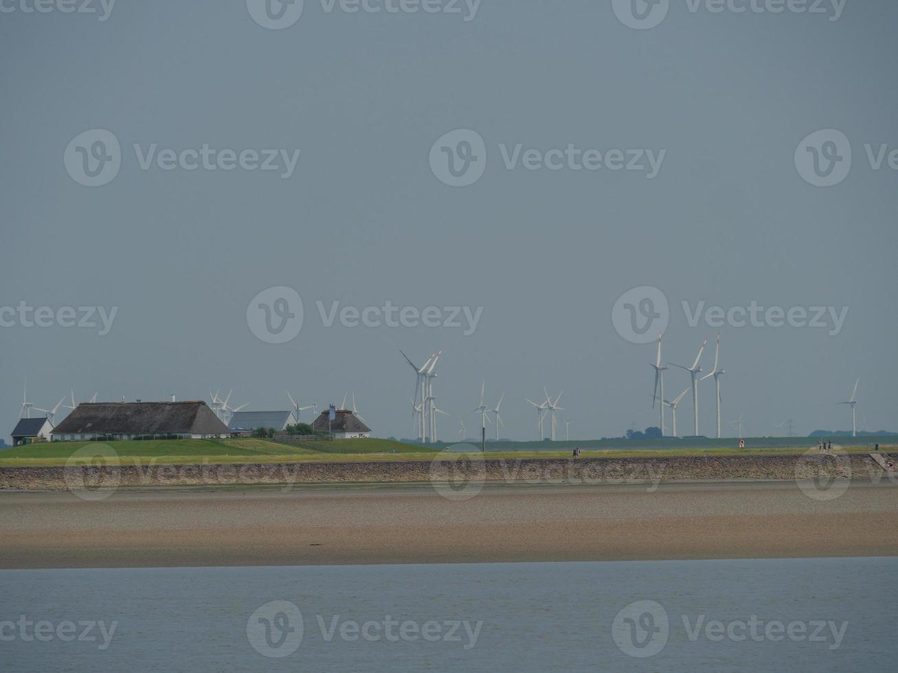 hallig hooge dans la mer du nord allemande photo