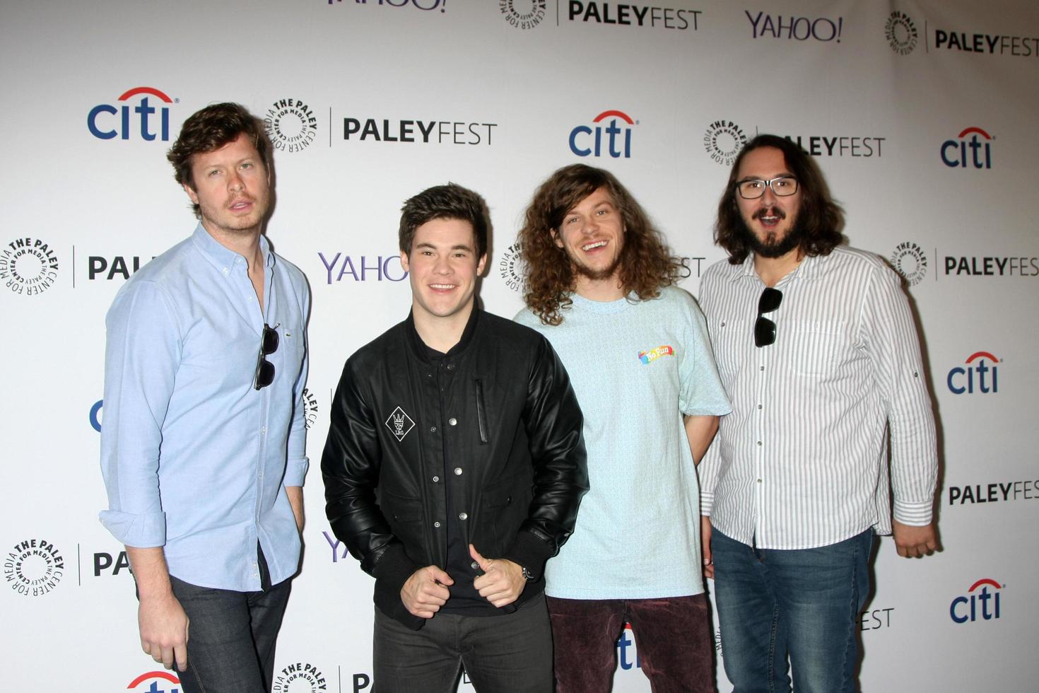 los angeles, 7 mars - anders holm, adam devine, blake anderson, kyle newacheck au paleyfest la 2015, salut à la comédie centrale au dolby theatre le 7 mars 2015 à los angeles, ca photo