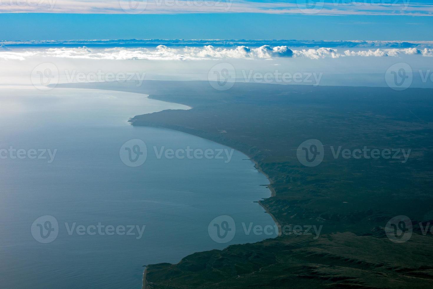 vue aérienne de la patagonie depuis un avion photo