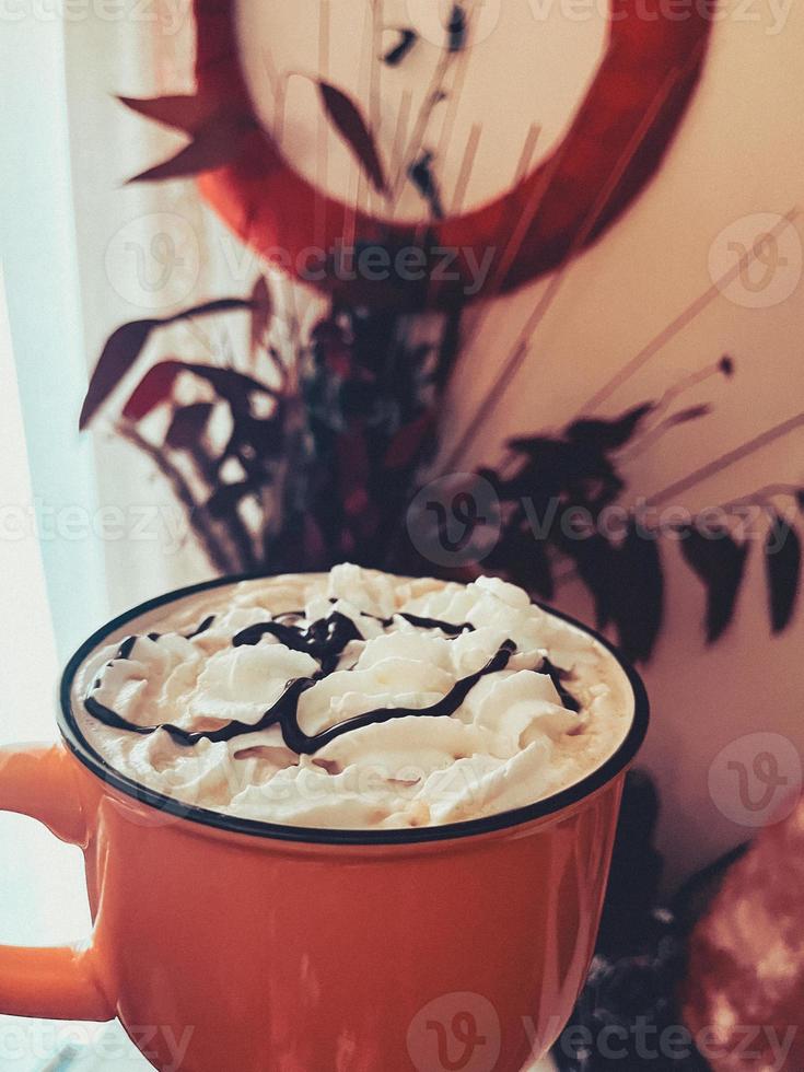 tasse à café avec de la crème photo