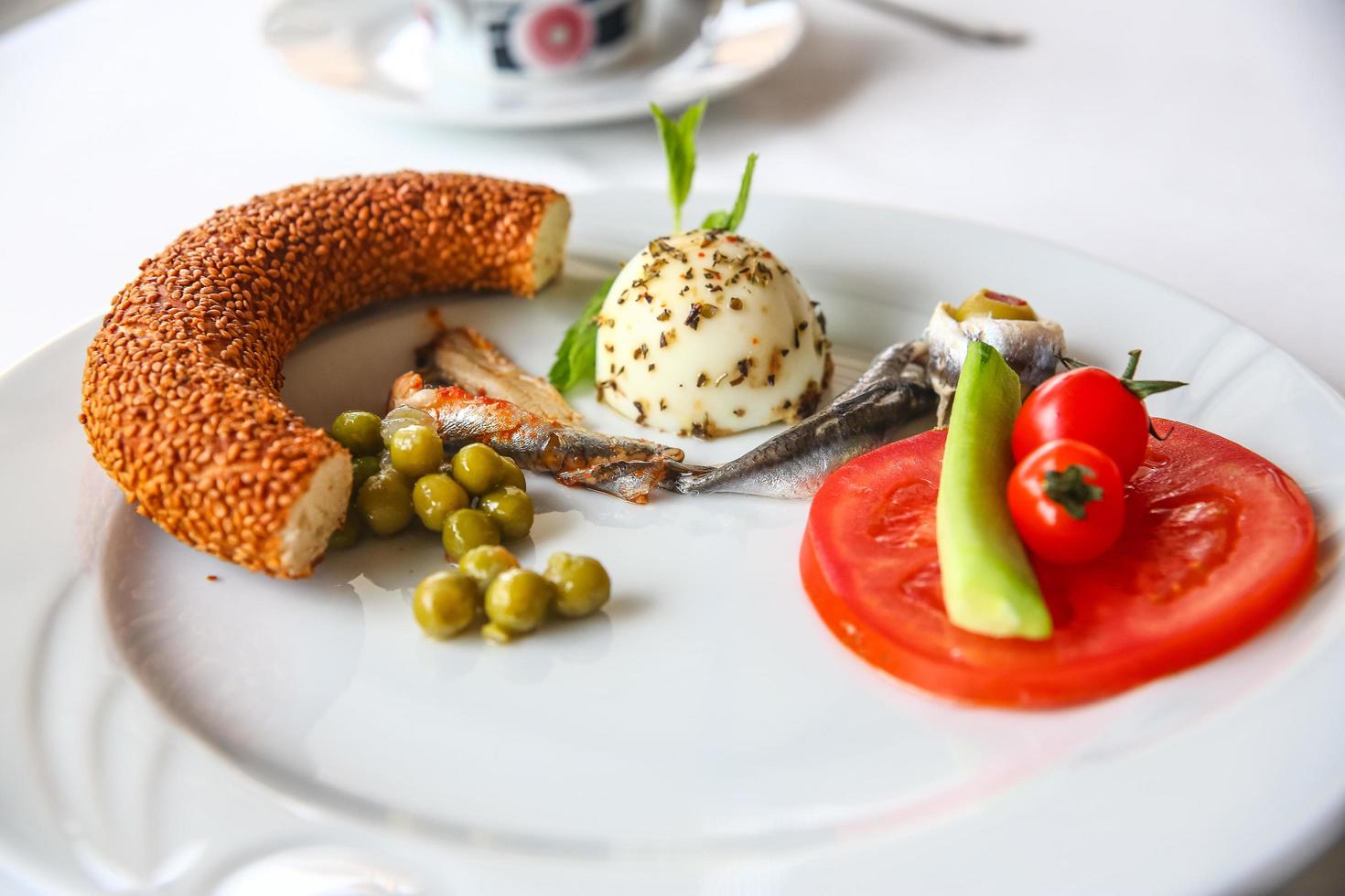 petit déjeuner sur l'assiette photo