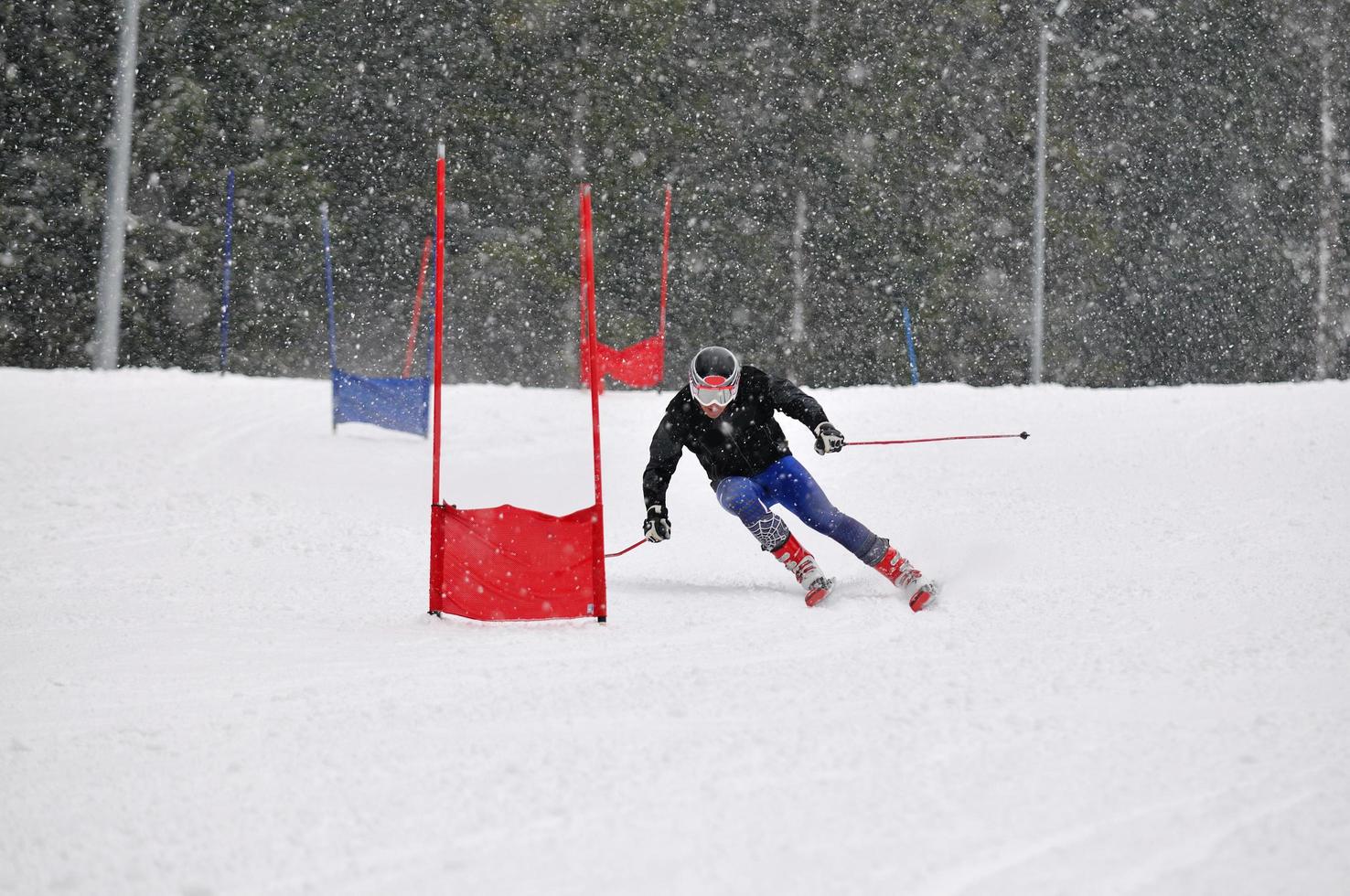 vue sur la course de ski photo