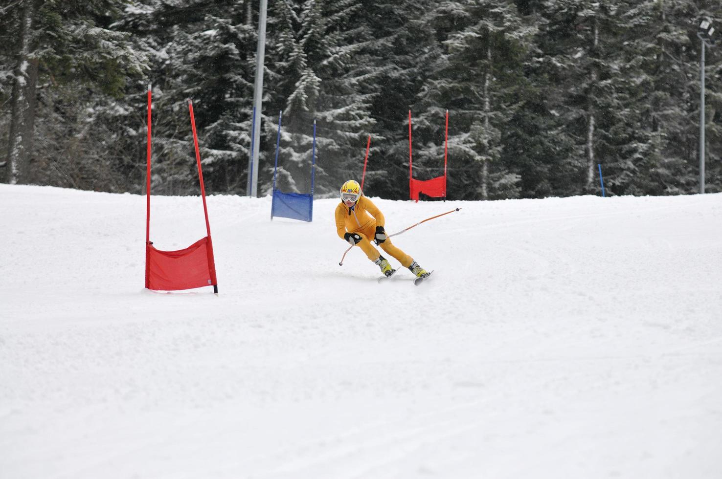 vue sur la course de ski photo