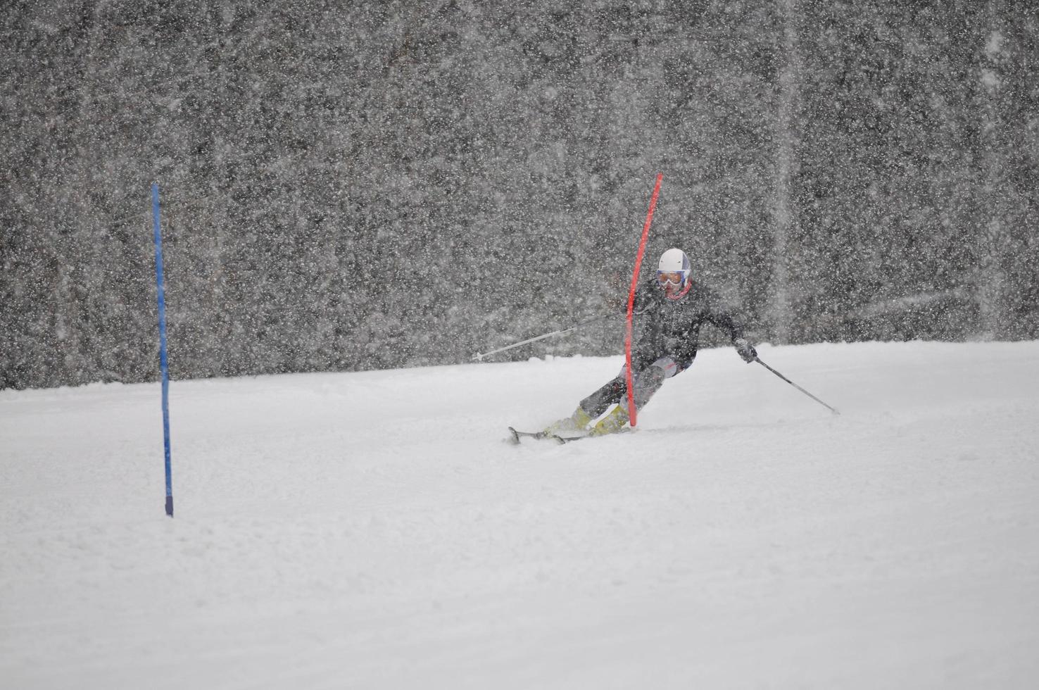 vue sur la course de ski photo