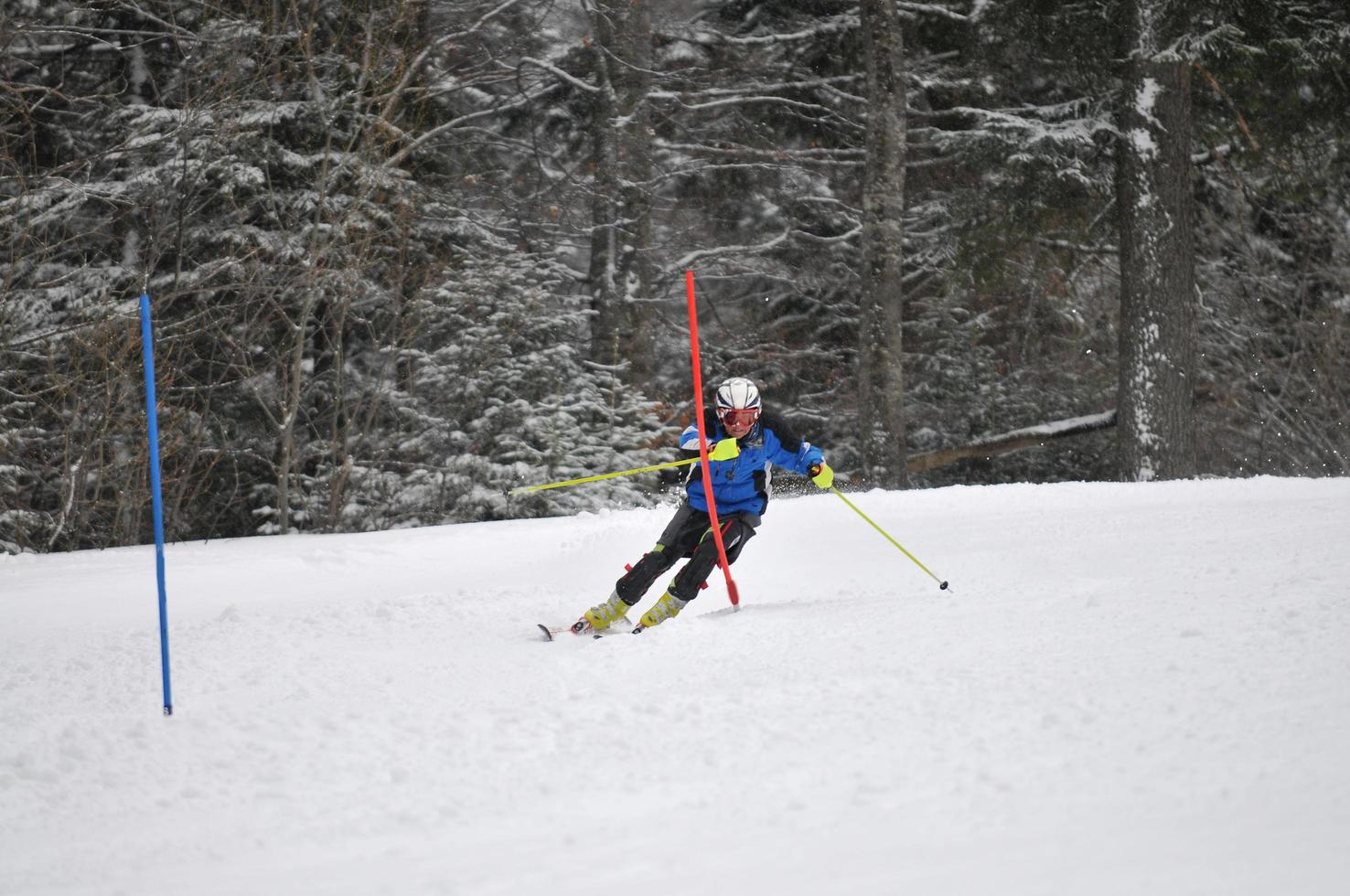 vue sur la course de ski photo