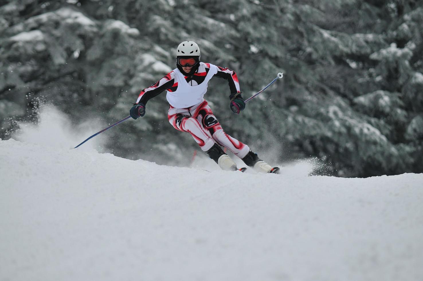 vue sur la course de ski photo