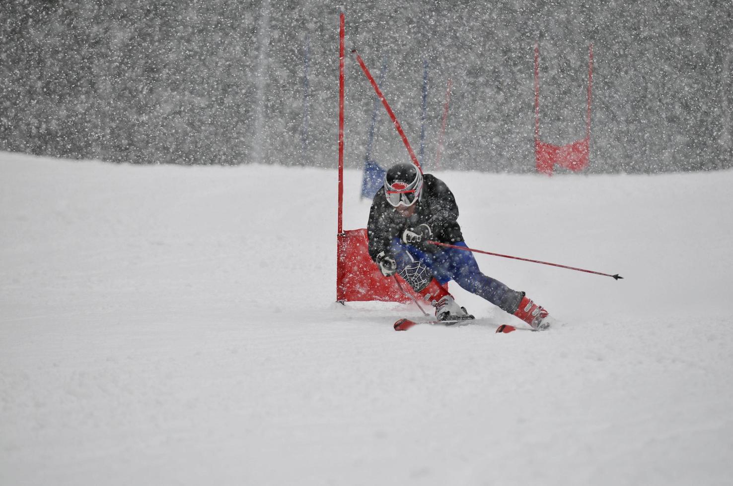 vue sur la course de ski photo