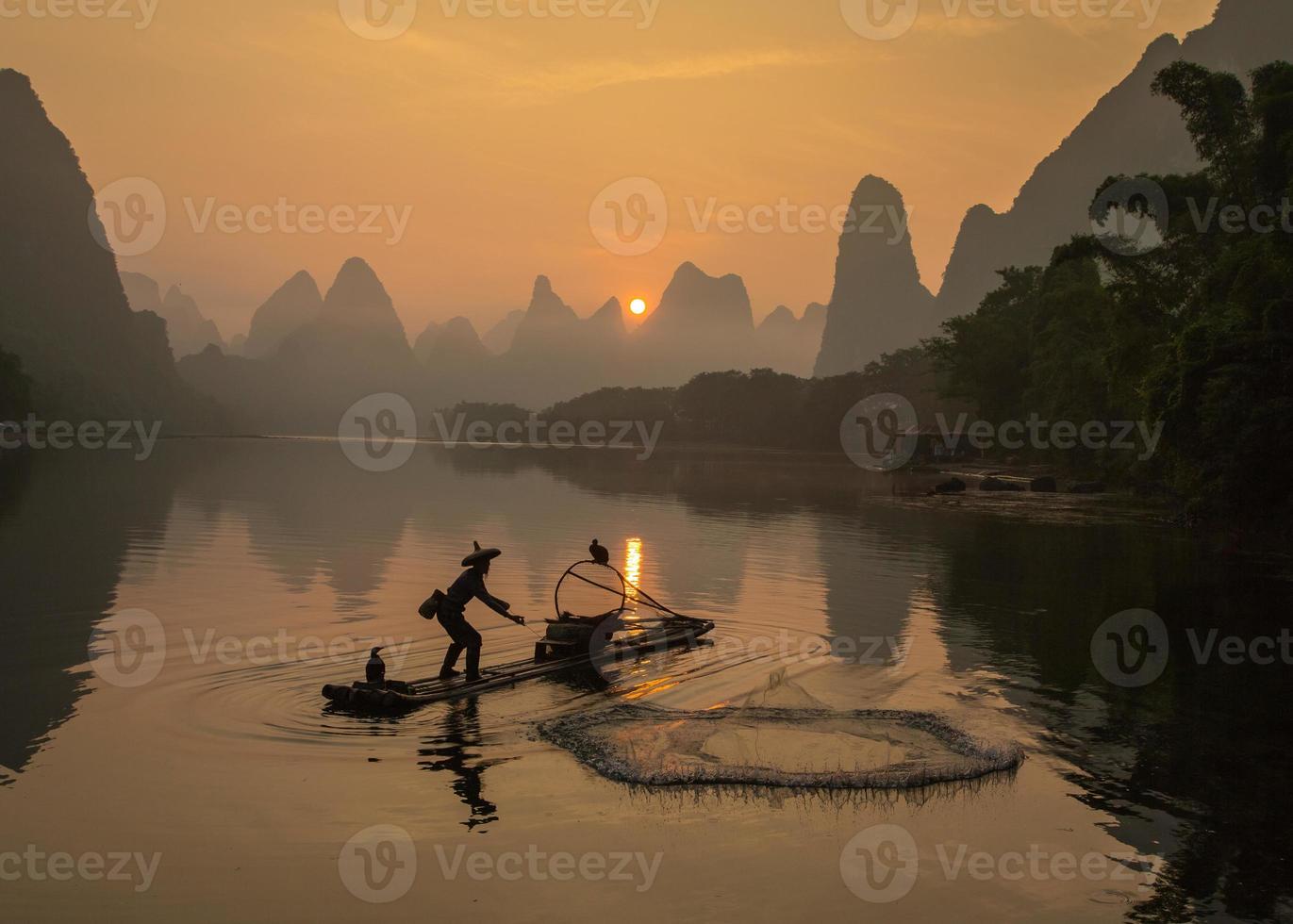 Lijiang sur la pêche photo