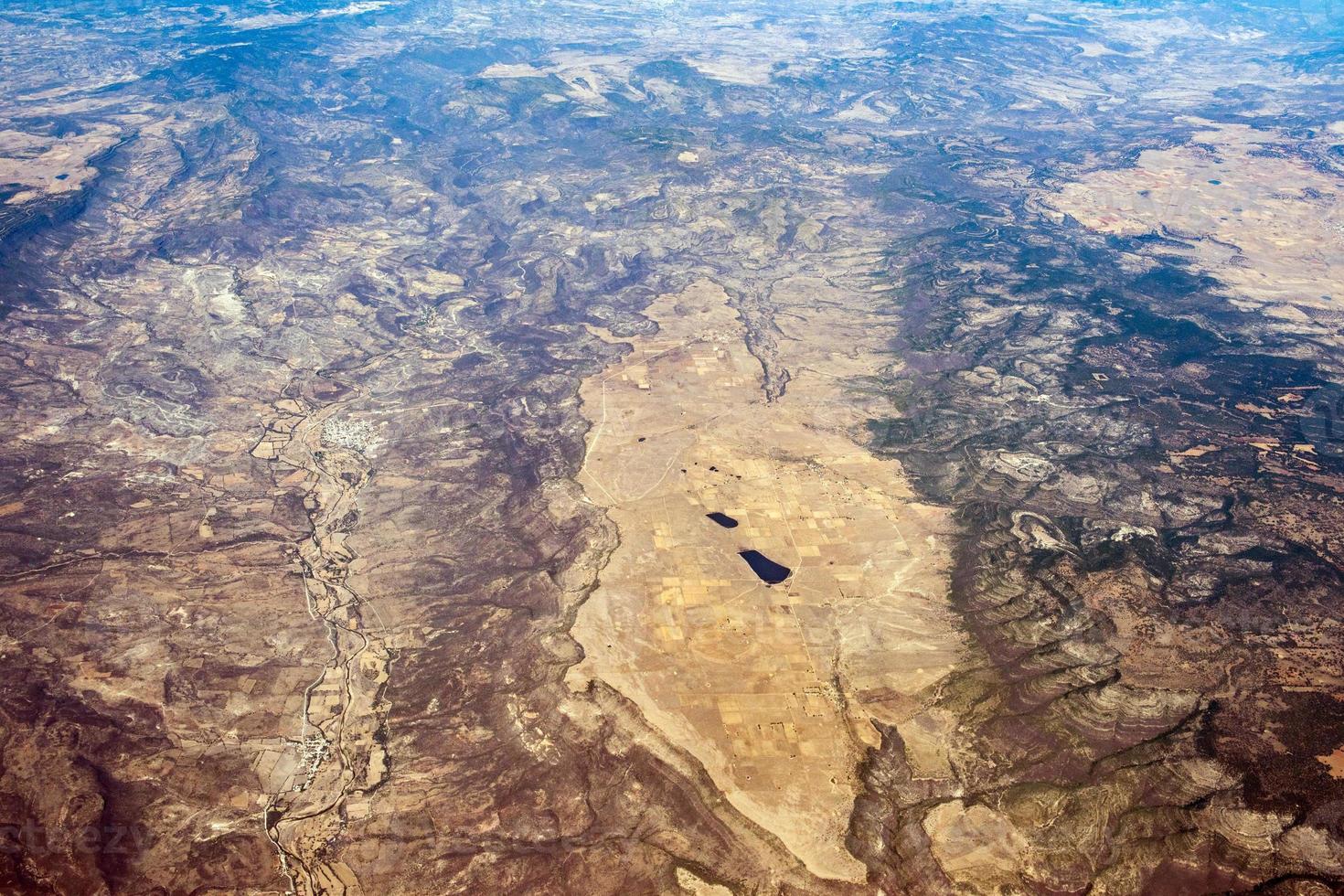 montagnes près de mexico vue aérienne paysage urbain panorama photo