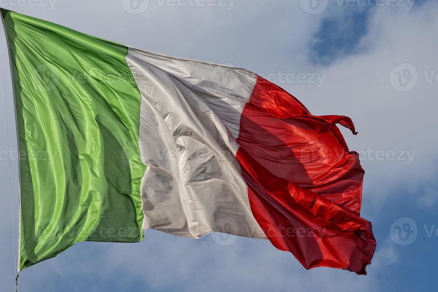 drapeau italien de l'italie vert blanc et rouge photo