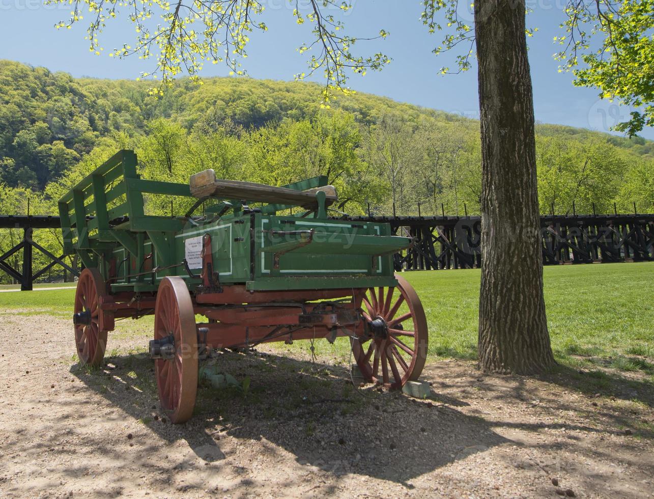 ancien wagon de bande du far west photo